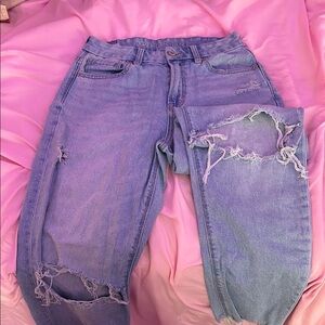 American Eagle Outfitters Blue Boyfriend Jeans Distressed